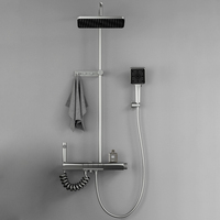Ensemble de robinetterie de douche à touches de piano, affichage de la température, type bouton, pour salle de bain, vente directe usine