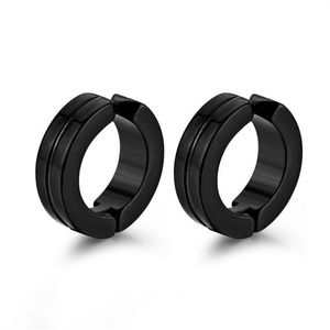Hip Hop Men Jewelry Men Charm Simple Fashion Stainless Steel Ear <b>Clips</b> on Earrings for Men - Product Image 4