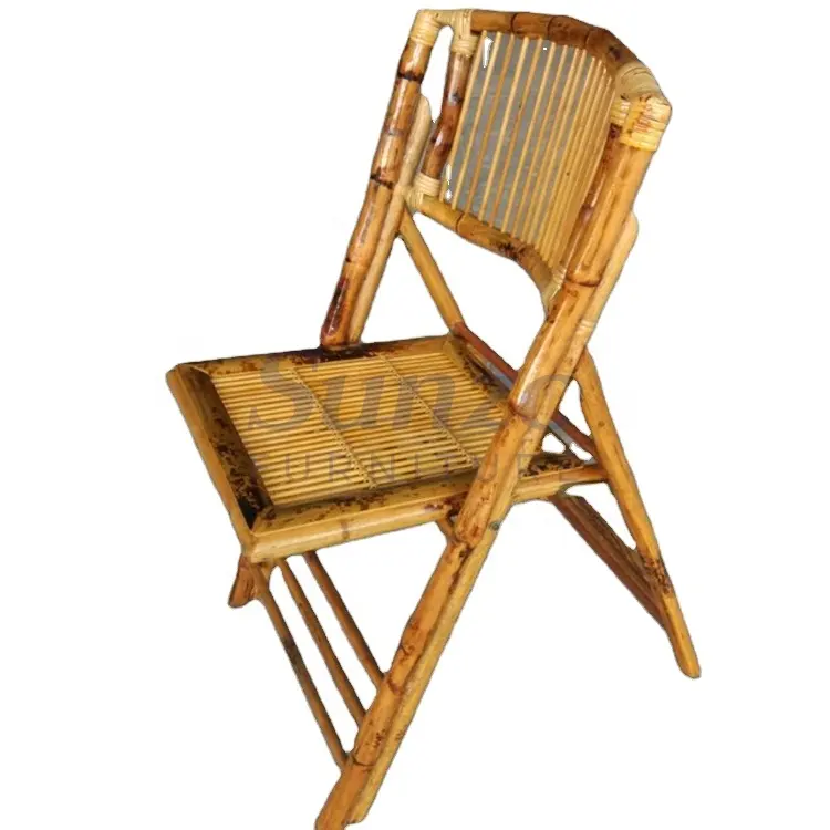 Factory sells popular style bamboo folding chairs directly for use in various venues