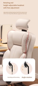 Chaise de jeu moderne en cuir PU réglable, chaise de <span class=keywords><strong>bureau</strong></span> pour ordinateur à domicile, fonction inclinable, confortable pour une longue séance <span class=keywords><strong>assise</strong></span>, base en acier - Product Image 3