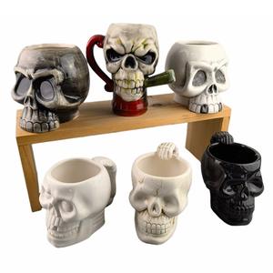 Premium classique jetable Halloween Pirates <span class=keywords><strong>des</strong></span> Caraïbes pour tête de crâne en céramique verre à vin Bar <span class=keywords><strong>bière</strong></span> tasse créative tasse blague fête - Product Image 1