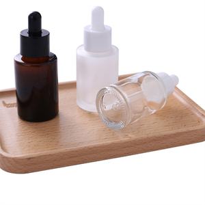 Wholesale Flat Shoulder 30ml 50ml 60ml 100ml Amber Frosted Transparent Black Glass Serum Dropper Essential <b>Oil</b> <b>Bottle</b> - Product Image 5