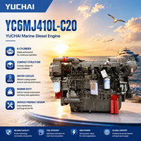 Motor Diésel SCDC YUCHAI YC6MJ410-C20 de 300kW, 6 Cilindros, Turboalimentado, Refrigerado por Agua, para Barcos Pesqueros, Remolcadores y Transbordadores de Pasajeros
