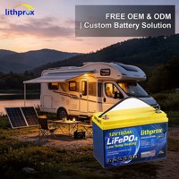 Batterie au phosphate de fer et de lithium de qualité A, marine, 12V 150AH, 6000+ cycles profonds, pour camping-car, avec BMS CAN Bus, borne M8, CE RoHS IP67, OEM ODM