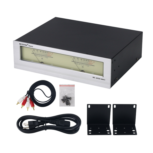 Silver Panel MC-2100 MKII HiFi Power Amplifier VU Meter High End Music Display Audio Amplifier Support Cabinet Mount