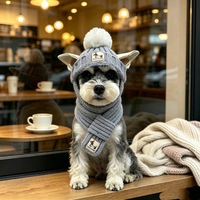Écharpe en polyester et coton unie pour animaux de compagnie, accessoires d'hiver pour chiens et chats, boucle réglable, OEM ODM disponible en gros