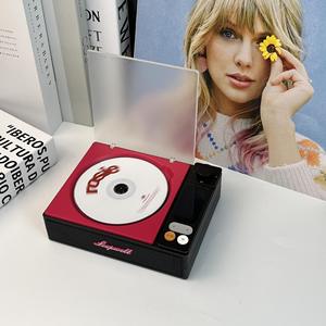 Lecteur CD portable de style rétro avec système audio de haute qualité BT pour la maison, idée cadeau pour les fêtes, batterie intégrée, lecteur de musique vintage - Product Image 5