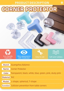 Miếng Bảo Vệ Góc Cạnh Chống Góc Cho Trẻ Em Bằng Cao Su Nhựa Mềm Góc Phải Cho Đồ Nội Thất Bàn Kính - Product Image 4