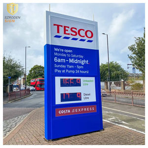 SHENroden ป้ายเสาไฟ LED ขนาดใหญ่, ป้ายบอกทิศทางโครงสร้างเหล็กติดถนนเสา - Product Image 1