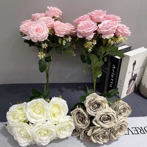 مجموعة جميلة من الزهور صور من الحرير تخصيص قطعة واحدة وردة جديدة - Product Image 6