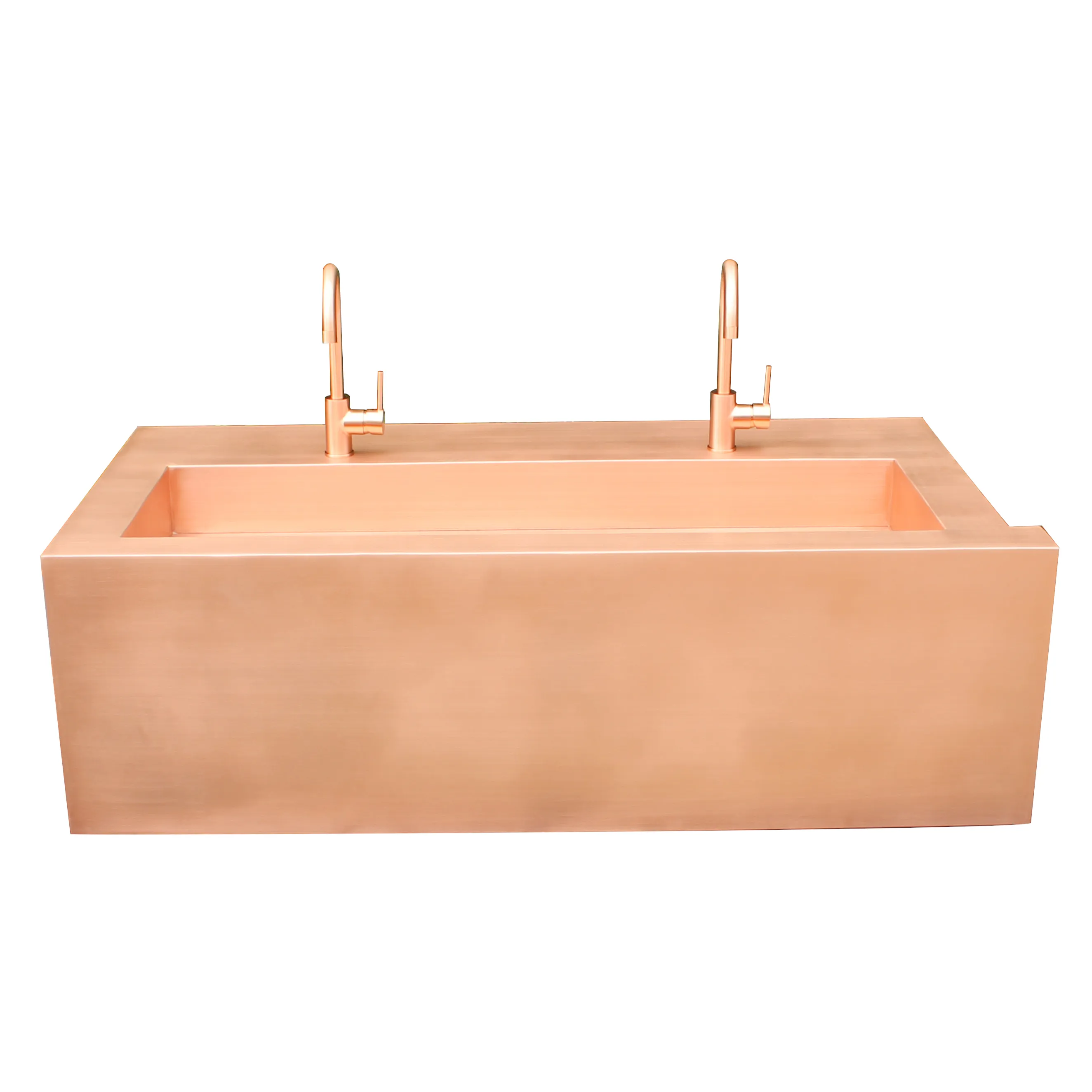 Custom Luxury Style Handcrafted Copper Bathroom Washbasin With Integrated Sink