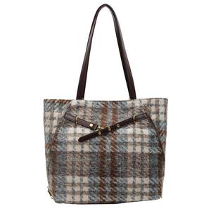 Sac à dos en peluche à carreaux de vente directe d'usine, design rétro, sac à dos mode pour femmes - Product Image 1