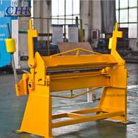 Machine à plier les bords manuelle CHI, modèle WH06-2x1300, pour tôles fines, ventilation de conduits carrés, acier inoxydable 0,6-2 mm