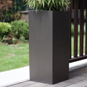 Bán Buôn Lớn Nhà Máy Chậu Cao Màu Đen Vuông Nhựa Chậu Hoa Lớn Chậu Hoa Cho Trong Nhà Ngoài Trời - Product Image 2
