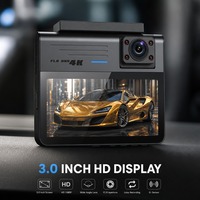 Cámara de Retrovisor IPS de 3 Canales para Vehículo, 1080P, DVR Automático, WiFi Integrado, Pantalla de 3 Pulgadas, Batería de 150 mAh, Tipo-C, H264, Sensor G, Grabación en Bucle