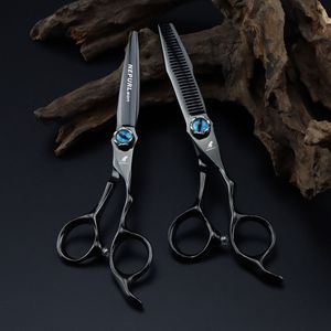 Ciseaux de coiffure professionnels Napson Devil's Eye noirs de 6,0 pouces, ciseaux à effiler à lame tranchante - Product Image 4
