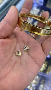 Hot Selling Inital Letter Metal <strong>Charms</strong> Pendant Accessories for Copper <strong>Bangle</strong> Zircon Slider <strong>Charm</strong> <strong>Bangle</strong> - Product Image 2