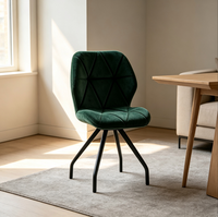 Chaises de salle à manger modernes en velours nordique, mobilier de luxe en métal pour la maison et les restaurants, livraison directe d'usine