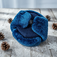 Gorro Ushanka de Piel de Oveja Auténtica, Suave y Cálido para Invierno, con Orejeras, para Tapicería de Automóviles y Prendas de Vestir, Gorro de Invierno de Piel Animal