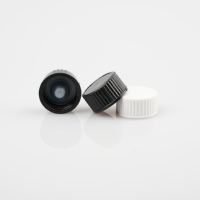 Offre Spéciale noir 18mm 20mm 22mm 24mm 28mm 32mm bouchons à vis en pp nervuré phénolique avec insert pour bouteille en verre ambré