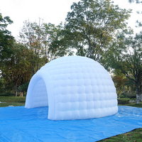 Ballon Igloo extérieur en plastique forme d'air bulle gonflable maisons de jardin lumière LED Igloo maison tente dôme pour location