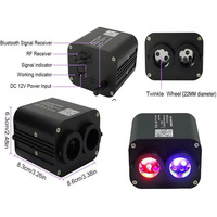 Kit de plafond étoilé LED 20W à double couleur RGBW, 1000 fibres, activé par le son, musique, application + télécommande