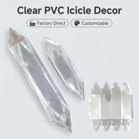 Columna de Hielo de Cristal de PVC de la Marca JM, Elegante, Sencilla y Moderna (30cm/60cm), Desmontable, Decoraciones de Techo para Bodas al por Mayor
