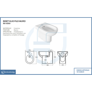 Juego de bidé de pared Klio, rociador de bidé manual fácil de usar con materiales de ABS y plástico para uso en el baño - Product Image 2