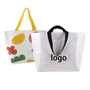 Sacs fourre-tout réutilisables en tissu non tissé PP, personnalisés, imprimés en couleur, à double poignée et bandoulière unique - Product Image 1