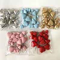 Nouvelle boule de mousse de taille mixte en forme de coeur paillettes fausses boules décoration de gâteau pour la décoration de gâteau de fête d'anniversaire