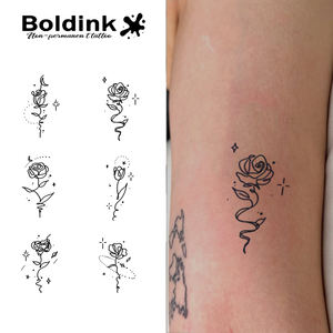 Boldlink - Pegatinas <span class=keywords><strong>de</strong></span> Tatuajes Florales Personalizadas <span class=keywords><strong>de</strong></span> Nuevo Diseño, Resistentes al Agua y al Sudor, 15 Días / 2 Semanas, <span class=keywords><strong>Precio</strong></span> al por Mayor - Product Image 1
