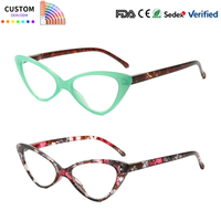 Nouvelles lunettes de lecture œil de chat tendance, lunettes presbyopes style œil de chat triangulaire pour femme, vente en gros