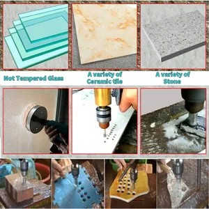 Lot de 10 forets diamantés pour carrelage, marbre, verre et céramique, de 3 mm à 50 mm - Product Image 2