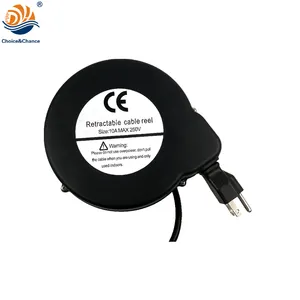 600-3000W suministro eléctrico personalizar enchufe Retractor de cable de alimentación de carrete de cable retráctil automático