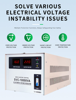 Stabilisateur de tension domestique automatique, disjoncteur monophasé SVC, régulateur 10KVA 220V AC avec affichage intelligent en cuivre pour centre de données