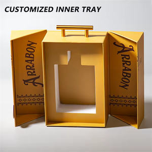 Boîte cadeau rigide en carton pliable à double porte HAIPAI, personnalisée, de luxe, avec gaufrage, laminage mat, doublure en éponge, recyclable, pour crème pour les yeux - Product Image 2