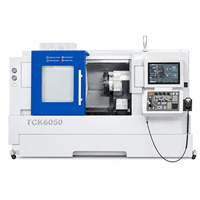Mesin Bubut CNC Handemo TCK6050 Slant Bed Heavy Duty 6 Spindle 3 Axis Kontrol GSK 12 Stasiun Perkakas