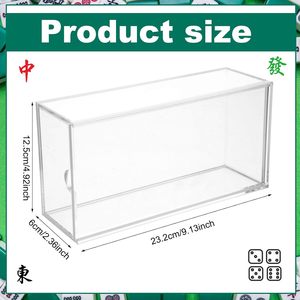 Boîte de rangement durable en acrylique transparent sur mesure pour mahjong avec couvercle pour l'organisation de la salle de jeux à domicile - Product Image 3