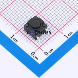 TS017A-TBY1EH4.3 Tactile Switch SMD-4P,6.1x6.1mm Switch Single Pole Single Throw Round Button 1.8N Vertical Mount - Product Image 1