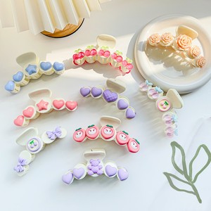 Pinza de Pelo Grande Transparente Estilo Coreano Popular de 10CM con Diseño de Macaron y Frutas, Pinza de Pelo Linda para Niñas, para la Parte Trasera de la Cabeza - Product Image 3