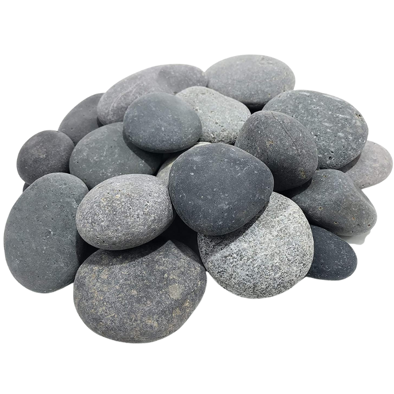 Natural Unpolished Mixed Grey Cobbles Pebbles Stone for Outdoor Pathway Paving Aquarium Decor