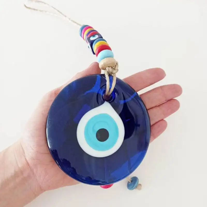 Aangepaste Grote Boze Eye Muur Opknoping Turkse Glazen Evil Eye Muur Decor Handgemaakte Blauwe Nazar Huisdecoratie Huisbescherming Geschenk