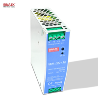 Alimentation électrique sur rail DIN BINA en métal argenté 120W 24V NDR-120-24 pour l'automatisation industrielle