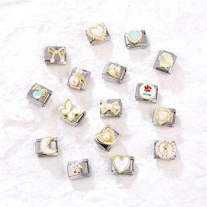 Accesorios Artesanales Italianos con Perlas y Diamantes, Módulo Joker, Venta al Por Mayor para Pulseras de Moda - Product Image 4