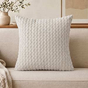 Fodere per <span class=keywords><strong>cuscini</strong></span> rettangolari in morbido velluto a coste 30x50 cm con texture a bolle 3D per divano, camera da letto, decorazioni per la casa (Grigio) - Product Image 5