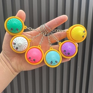Cute Simulation Bun Plastic Glowing Keychain Creative <b>Blind</b> Box Bag Pendant <b>Small</b> Gift - Product Image 3