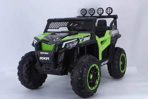 12V 2-kursi listrik truk naik mainan dengan pengendali jarak jauh plastik Power mobil roda mainan grosir untuk anak-anak 5-7 tahun - Product Image 6