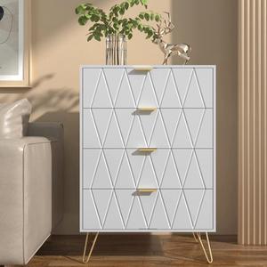 Quercia in legno classico bianco 6 cassetti moderno semplice <span class=keywords><strong>unit</strong></span>à di stoccaggio cassettone per soggiorno e camera da letto - Product Image 6