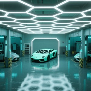 Xách tay 5000K chúng tôi hình lục giác LED RETRO làm việc ánh sáng lạnh trắng RGB honeycomb10 20 hình lục giác hội thảo Bảng điều chỉnh chi tiết chiếu sáng cho nhà để xe - Product Image 1