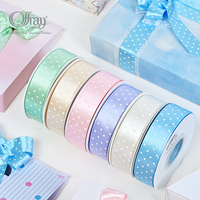 Ruban en satin à pois haute densité, 100 yards/rouleau, pour emballage de pâtisserie et décoration florale